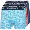 Crosshatch Clothing247 - Confezione da 3 e 5 boxer da uomo, biancheria intima da uomo, in cotone, taglie S, M, L, XL, XXL, XXXL, Labarb-assortiti, XXL