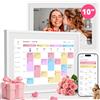 Dragon Touch Calendario digitale touchscreen da 10,1 pollici, calendario elettronico interattivo e hub intelligente per la famiglia, con sincronizzazione tra dispositivi, promemoria orari, grafico dei lavori