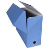 Exacompta 5 Scatole Transfer Carta Effetto Tela A4 Dorso 120 mm Blu Chiaro