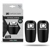 TAPEDESIGN - Mini Parastinchi Calcio Bambino & Adulto - Ultraleggeri 21g, Antiscivolo & Termoformabili - Shin Pads Personalizzabili - Parastinchi Piccoli Calcio Nero