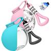 Generico Borraccia per Cani Portatile e Compatta - Bottiglia in Acciaio per Cani in Acciaio Inox da 285ml con Ciotola Pieghevole in Silicone Anti-Goccia (Blu C+Rosa D 285ml-Trasparente)