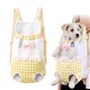 hehongshun Trasportino per Cani, Zaino per Cani, Borsa per Cani Piccola Taglia, Zaino per Gatti Modello M Giallo a Quadretti per Fino a 4kg Gilet Pettorale con Rete Traspirante per Piccoli Cani e Gatti
