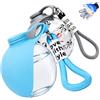 Generico Borraccia per Cani Portatile e Compatta - Bottiglia in Acciaio per Cani in Acciaio Inox da 285ml con Ciotola Pieghevole in Silicone Anti-Goccia (Blu C+Grigio D 545ml-Trasparente)