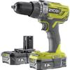 RYOBI Ryobi R18PD3-215GZ Kit di avvio trapano combinato a batteria 18V ONE+ (2 x 1,5 Ah), Hyper Green