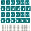 Hosrivae Kit di archiviazione da 18 V compatibile con BL1815 BL1820 BL1830 BL1840 BL1850 BL1860 ABS montaggio a parete o mensola (12 + 12 pezzi)