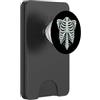 Skeleton Rib Cage Halloween Anatomy Goth Gabbia toracica vintage scheletro Halloween Gothic Anatomy Art PopSockets PopWallet per MagSafe