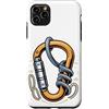 Mountain Climbing Climber Gifts Custodia per iPhone 11 Pro Max Carabiner Rope Climbing Mountaineering Climber Gear