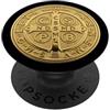 Christian Faith Religious Medaglia di San Benedetto Protezione Ciondolo Cattolico San Benedetto PopSockets PopGrip Adesivo