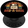 Dad jokes funny father humor retro flopp Retro Papà Una Base Divertente Scherzi Computer Pun PopSockets PopGrip Adesivo
