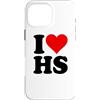 I HEART LOVE HS Custodia per iPhone 16 Pro Max AMO UN CUORE, LUI È SUO.