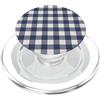 Preposh Bianco Blu Navy Gingham Preppy Estetica Girly Trendy PopSockets PopGrip per MagSafe