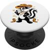 Skunks Lover Gifts Cowboy Skunk Go On Git Western Skunk Lover Meme PopSockets PopGrip Adesivo