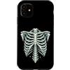 Skeleton Rib Cage Halloween Anatomy Goth Custodia per iPhone 11 Gabbia toracica vintage scheletro Halloween Gothic Anatomy Art