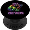 Maglietta Meme Divertente 67 Sei Sette 6 67 Sei Sette 6-7 Dolce Brainrot Italiano Meme Per Bambini PopSockets PopGrip Adesivo