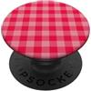 Preposh Hot Pink Gingham Preppy Estetica Girly Moda Trendy PopSockets PopGrip Adesivo