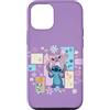 Disney Custodia per iPhone 12/12 Pro Disney Stitch & Angel Spring Easter Friendly Flower Faces