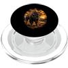 Untamed Horizon Collection American Bisonte Tramonto Fauna Selvatica Arte Buffalo Maestoso PopSockets PopGrip per MagSafe