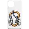 Mountain Climbing Climber Gifts Custodia per iPhone 13 Carabiner Rope Climbing Mountaineering Climber Gear