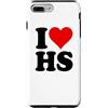 I HEART LOVE HS Custodia per iPhone 7 Plus/8 Plus AMO UN CUORE, LUI È SUO.