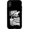 Grandio Design Beer & Alcohol Lover Drin Custodia per iPhone X/XS Funny Beer Lover I Make Pour Decisions Hands - Bottiglia da pinta