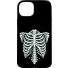Skeleton Rib Cage Halloween Anatomy Goth Custodia per iPhone 15 Plus Gabbia toracica vintage scheletro Halloween Gothic Anatomy Art
