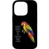 Tokyo Toons Custodia per iPhone 14 Pro Ara Pappagallo di Frutta Arcobaleno Arte Tropicale