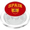 Spain Flag Spanish Fan Home Country Colo Bandiera Spagna Scudo Spagna Colore Country Pride Rosso Giallo PopSockets PopGrip per MagSafe
