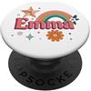Retro Vintage Personalized Name Gifts Emma Retro Vintage Personalizzato Nome Idea Regalo PopSockets PopGrip Adesivo