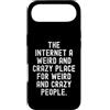 humor online social media introvert awkw Custodia per iPhone Air Internet è un posto strano e pazzo per strani e pazzi