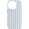 Classic Casely Stripes Pastel Colors Custodia per iPhone 14 Pro Elegante Motivo Verticale Linee Autunno Azzurro e Grigio