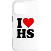I HEART LOVE HS Custodia per iPhone 16 Pro AMO UN CUORE, LUI È SUO.