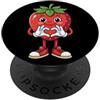 Strawberry Fragola Con Cuore Carino Fragola Grafica PopSockets PopGrip Adesivo