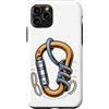 Mountain Climbing Climber Gifts Custodia per iPhone 11 Pro Carabiner Rope Climbing Mountaineering Climber Gear