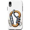 Mountain Climbing Climber Gifts Custodia per iPhone XR Carabiner Rope Climbing Mountaineering Climber Gear