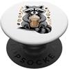Trash Panda Raccoons Raccoon Lover Gifts Raccoon Drinking Iced Coffee Trash Panda Meme PopSockets PopGrip Adesivo
