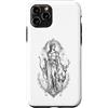Wholesome Sketch Co Custodia per iPhone 11 Pro Artemide Dea Greca Caccia alla Luna Cervo Mitologia Opera d'arte