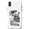 Grandio Design Beer & Alcohol Lover Drin Custodia per iPhone X/XS Funny Beer Lover I Make Pour Decisions Hands - Bottiglia da pinta
