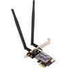 Sxhlseller AX1800 PCIE WiFi 6 Scheda con Bluetooth 5.2, 802.11ax Adattatore Wireless a Doppia Banda per Giochi per PC, Bassa Latenza, WPA3, Antenne Ad Alto Guadagno 6DBI Dual 6DBI per