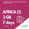 The Big Town Africa E1 eSIM - The Big Town eSIM internazionale connessione dati internet in viaggio. Fino a 5G, Hotspot, Attivazione immediata link su SMS, Compatibilità con IOS e Android. (3 GB / 7 days)