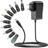 Zolt 36W 12V 3A Alimentatore Universale, 12V 1A 2A 3A AC DC Adattatorer Trasformatore con 9 Spine DC per Elettronica, 3000mA Max.