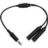 JUYODE U174/U GA Twin Plug Aviation Headset adattatore elicottero connettore 7,1 mm maschio a femmina aereo aereo convertitore cuffie cavo doppio jack (strizzatore civile)