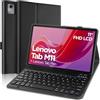 Yeegnar Custodia con tastiera per Lenovo Tab M11 2024 11 spagnolo Ñ magnetico wireless rimovibile custodia per Lenovo Tab M11 (TB330FU / TB330XU) con tastiera con portapenne nero