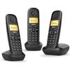 Gigaset A170 Trio - Tre Telefoni DECT Wireless - Display grafico illuminato - Facile da usare - Installazione semplice, Nero [Versione Italiana]