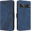 OKZone Cover per Google Pixel 7, Custodia in PU Pelle per Google Pixel 7, Custodia a Libro Protettiva Folio Portafoglio con Chiusura Magnetica e Slot per Carte Wallet Case Flip Cover (Blu)