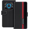 UOGNADGD Custodia in pelle Compatibile con Doogee Blade 20 Play 5G Flip wallet cover con chiusura magnetica, supporto integrato e portacarte protezione antiurto (Nero)
