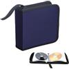 Svupue Cd Case, Cd Dvd Discs Custodia per 40 Dischi, Cd Custodia per Auto E Casa, Blu