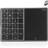 Topiky Tastierino Numerico Wireless con Touchpad, Tastierino Numerico Bluetooth per Laptop, Tastierino Numerico Wireless BT Dual Mode a 22 Tasti, Tastiera Numerica Portatile 2.4G 2 in 1 (Grigio)