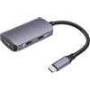 Plyisty Adattatore per Occhiali da USB C a AR per XREAL Air 2 - Hub di Ricarica e Riproduzione PD 100 W, Convertitore Video 4K 60 Hz Splitter per Steam Deck ROG Ally Switch 2