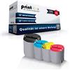 Print-Klex 4 X Toner Compatibili per Xerox Phaser 6110 6110 B 6110 MFP 6110 MFP S 6110 MFP VS 6110 MFP VX 6110 MFP x 6110 N Nero Ciano Magenta Giallo - Ufficio Quantum