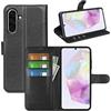 JIUNINE Cover per Samsung Galaxy A36 5G / A56 5G, Custodia Portafoglio Libro in Pelle Sintetica Antiurto Cover Flip Case con [Carta Fessura] [Supporto Stand] [Fibbia Magnetica], Nero